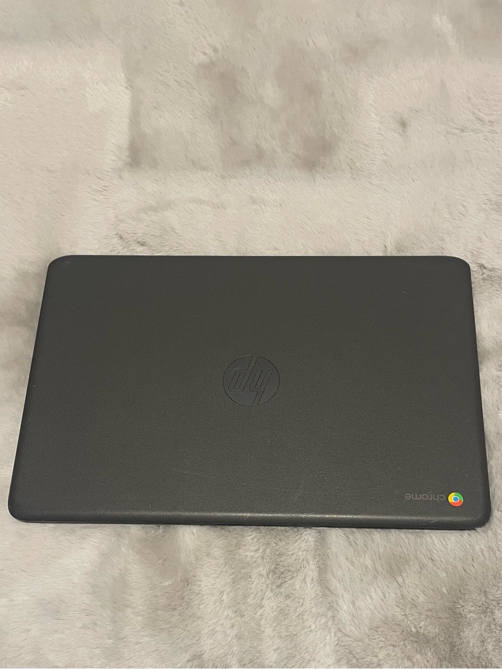 HP Chromebook Laptop in Black with Chrome Accent